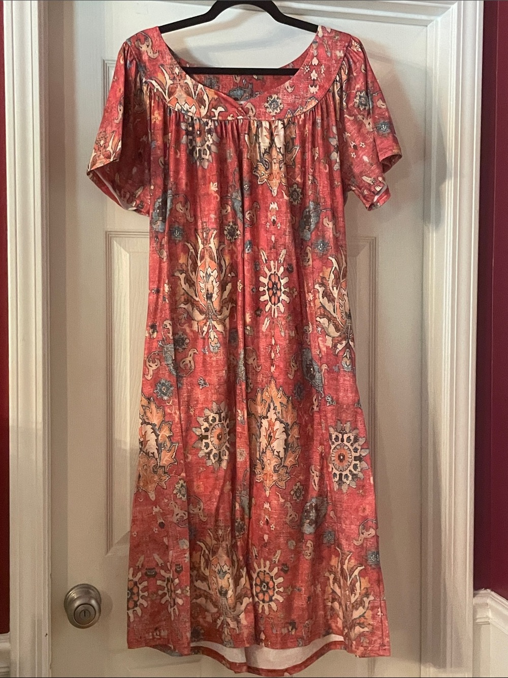 Coral Floral Print Sleep Chemise